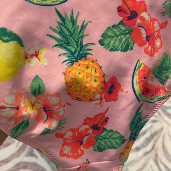 Preowned Girls Pink Fruit Swimsuit  SPF 50+ - Picture 3 of 4